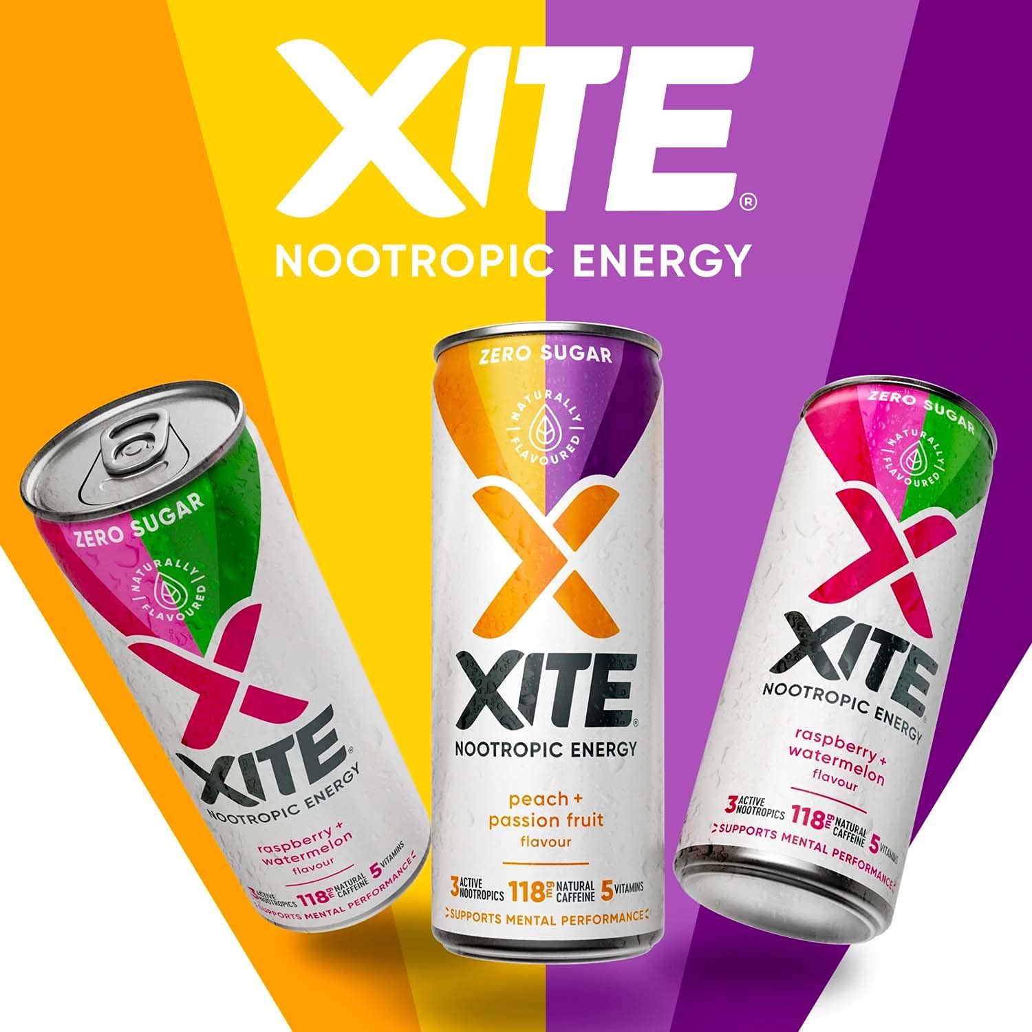 XITE Energy Drink 12x 330ml (ORIGINAL, 12 pack) I Natural Caffeine