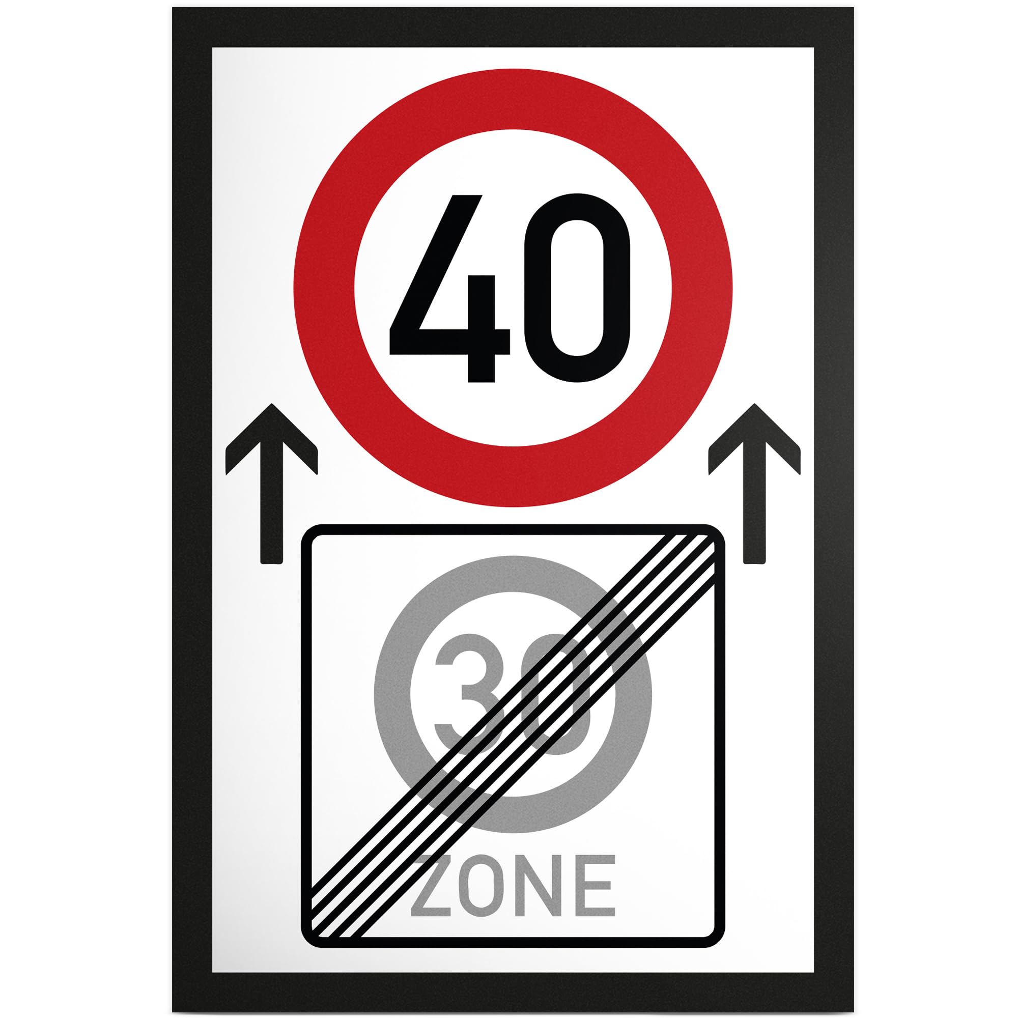 Targa Divertente Per 40° Compleanno – 30x20 Cm In Plastica Resistente, Per Donne E Uomini, Decorazione Feste