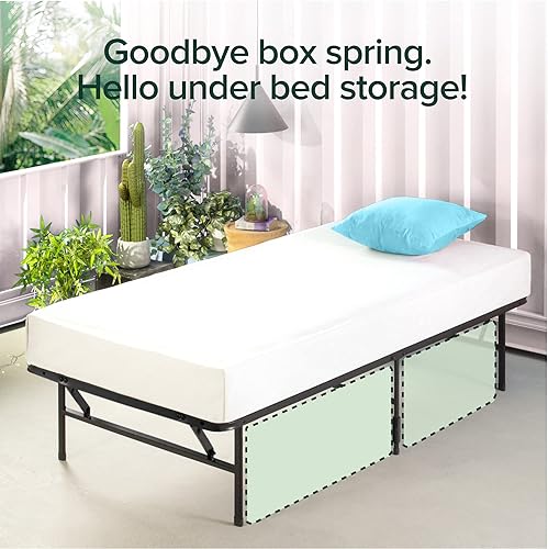Miniatura 3 de ZINUS - Base inteligente para colchón cero montaje plataforma de metal 14pulgadas marco de acero resistente base de cama sin somier espacio de