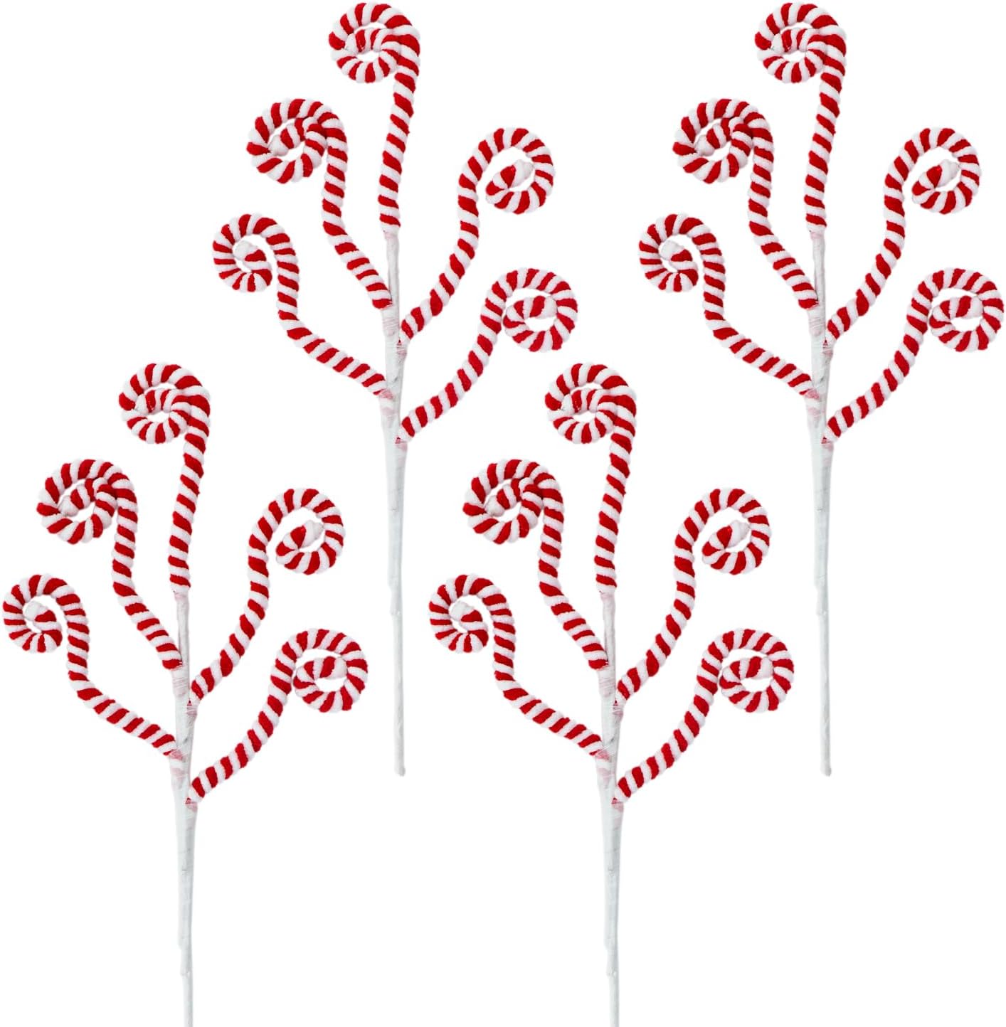 4 Pcs Christmas Candy Picks, Candy Cane Christmas Decorations Christmas