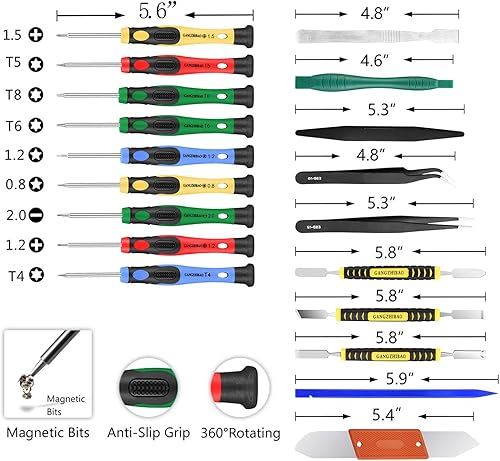 Miniatura 6 de (2309A-Small) Kit de herramientas desarmador de reparación para iPhone/ iPad/ iPod/ otros celulares (23 unidades)