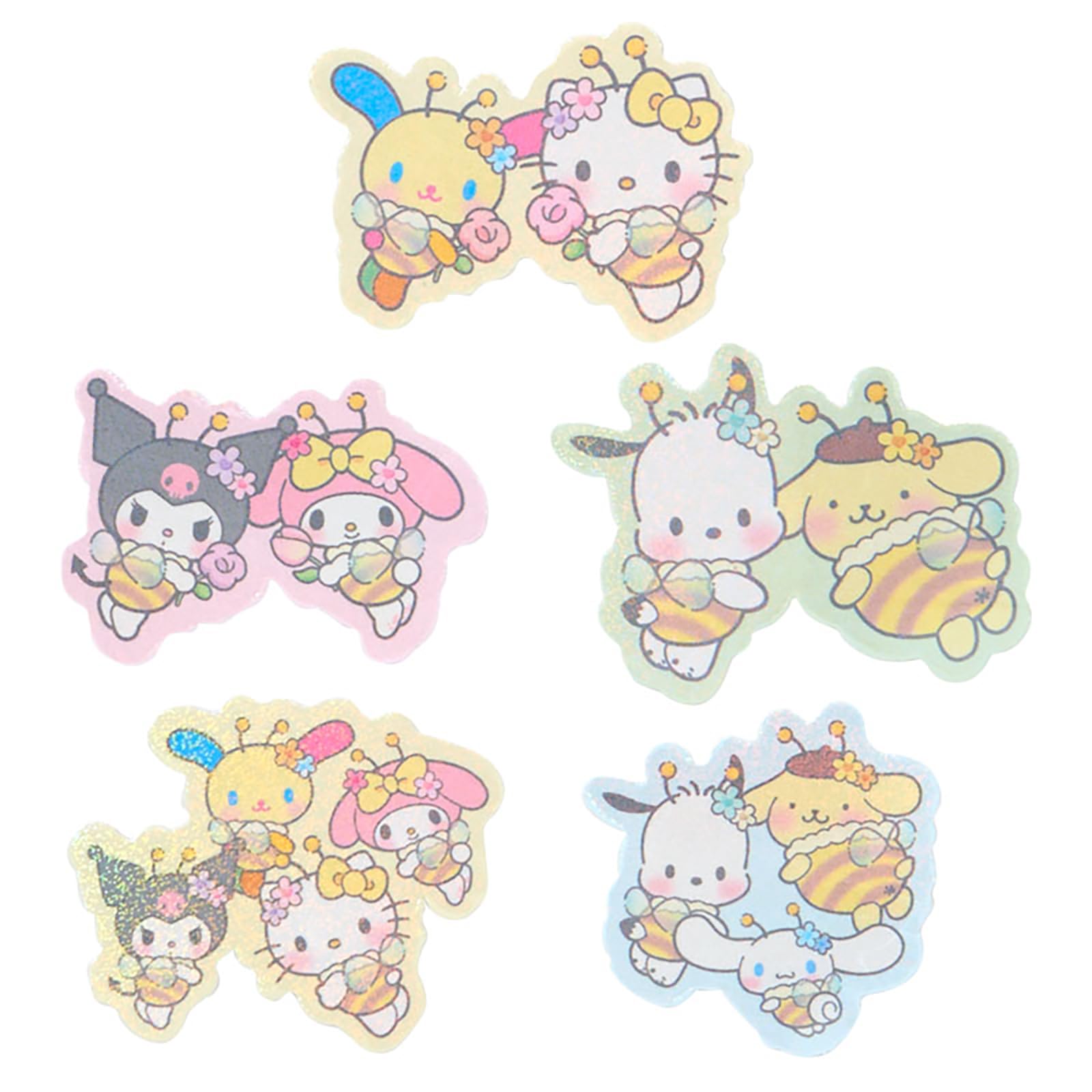 大量！ホラー、海外レトロ、動物、靴、サンリオなどのステッカー70セット以上 Amazon.co.jp: サンリオ(SANRIO) ステッカーセット（お花大好きハチ