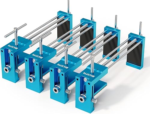 Miniatura 7 de Abrazaderas de instalación de gabinete, 4 piezas, con diseño de pista de perforación flexible, distancia máxima de sujeción de 6 pulgadas, para una