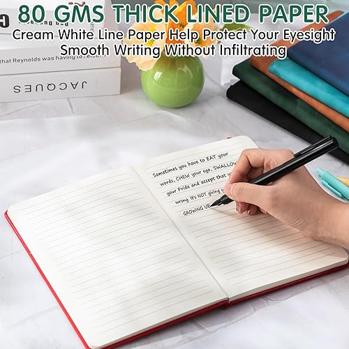 Miniatura 4 de Qeeenar 24 cuadernos a granel de 5.7 x 8.3 pulgadas de cuero recargable, diario de escritura A5, cuaderno de viaje para hombres y mujeres, regalos