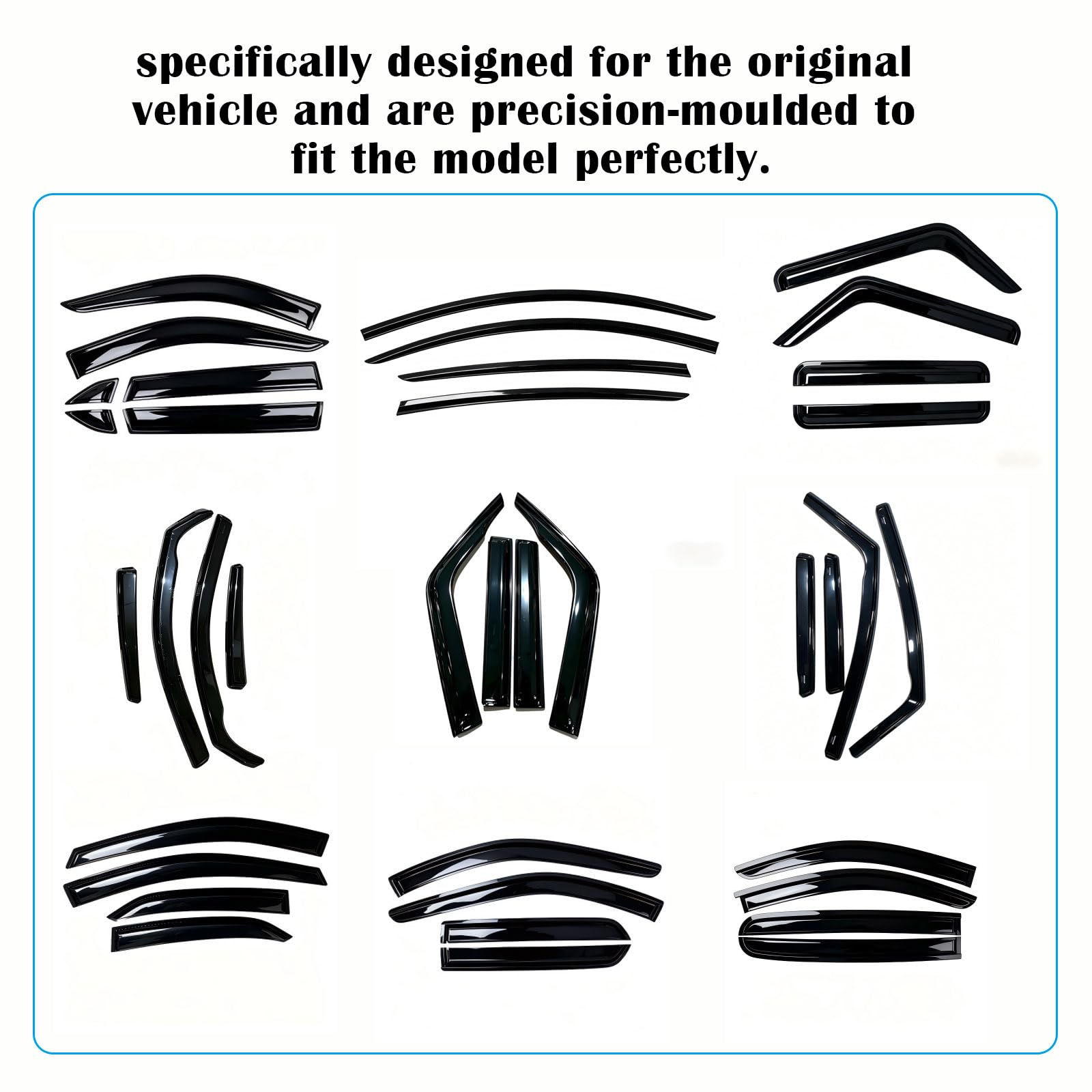 Compatibile con MITSUBISHI L-200 1998-2006 Double Cab Deflettori finestrini auto