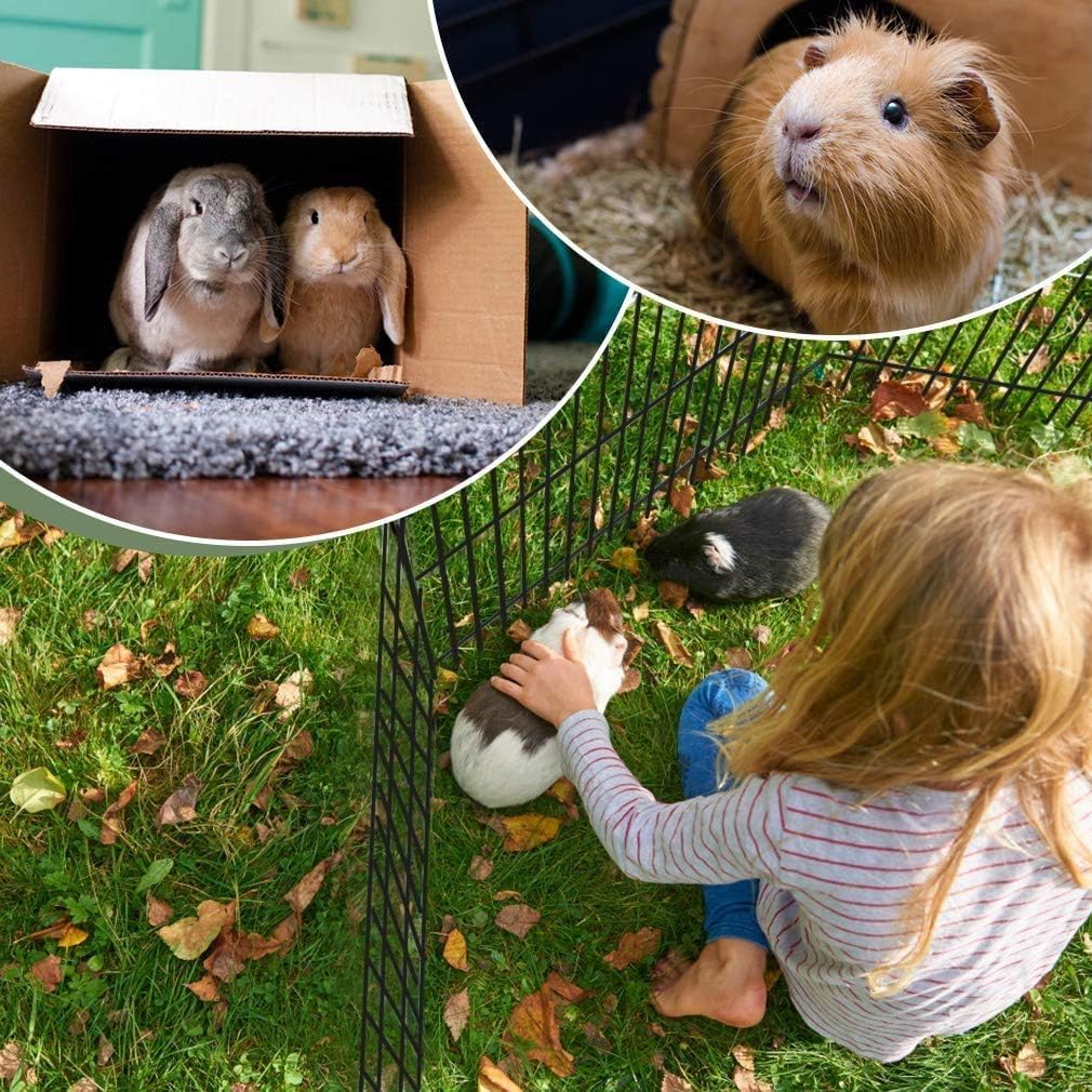 UNDERDOG Parque Infantil de 8 Paneles Adecuado para Perros/Cachorros/Gatos y Conejos Plegable, Ideal para Uso en Interiores y Exteriores (61 cm, Plateado)