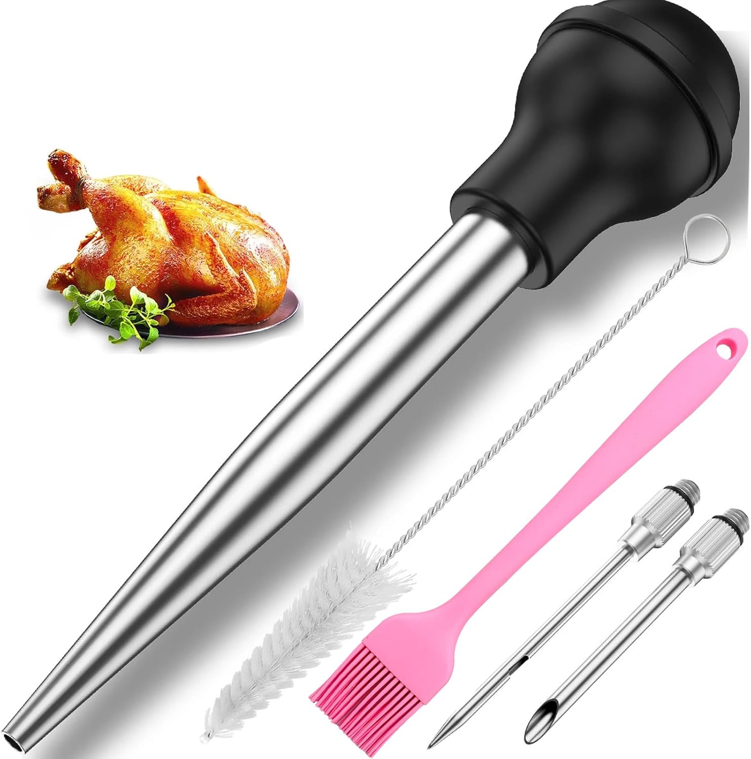 Yoki Peony Turkey Baster Syringe, Baster for cooking, Meat
