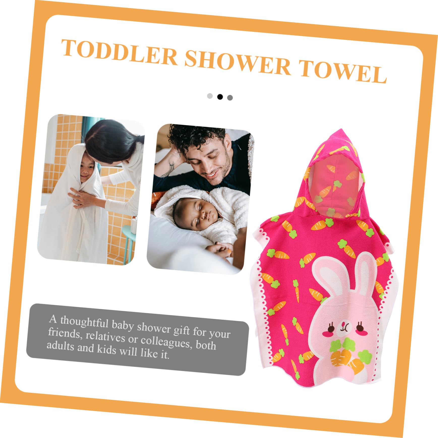 Cabilock 4 Piezas De Albornoz para Toalla Tipo Poncho Toallas para Bebés Pequeños Toalla De Baño con Capucha para Pequeños Toallas para La Cara Toalla De Baño para Toalla De