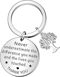 Thank You Gift Keyring Appreciation Keychain for Volunteer Coach Mentor Employee Boss Coworker Leaving Going Away Keychain Gift for Social Worker Employee Teacher