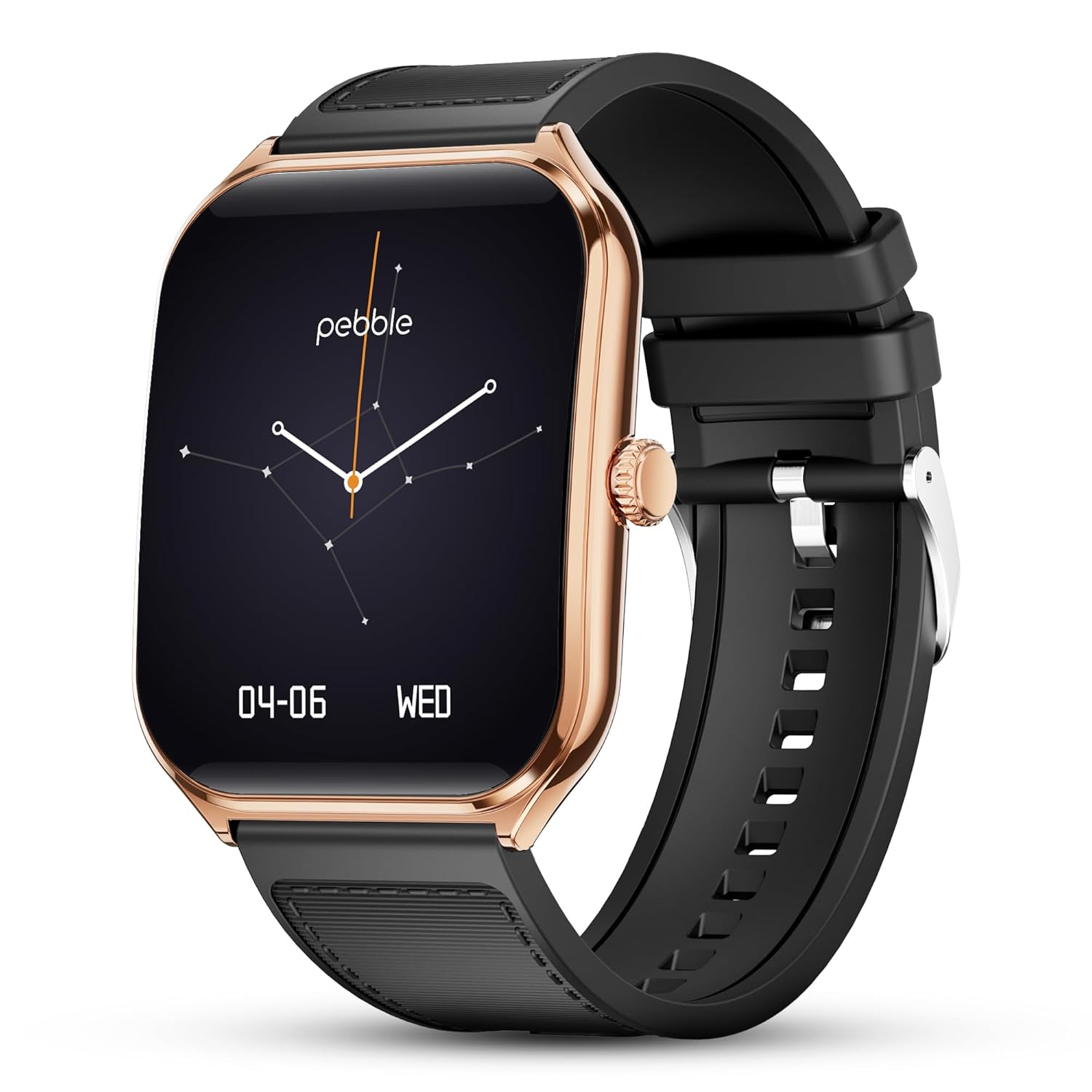 Pebble Newly Launched Royale Edge 1.93” Curved AMOLED Display Smartwatch with Always-On Display, Premium Slim Design, BluetoothCalling, Heart Rate & SpO2 Monitoring, Multiple Sports Modes (Jet Black) Pebble Newly Launched Royale Edge 1.93” Curved AMOLED Display Smartwatch with Always-On Display, Premium Slim Design, BluetoothCalling, Heart Rate & SpO2 Monitoring, Multiple Sports Modes (Jet Black)