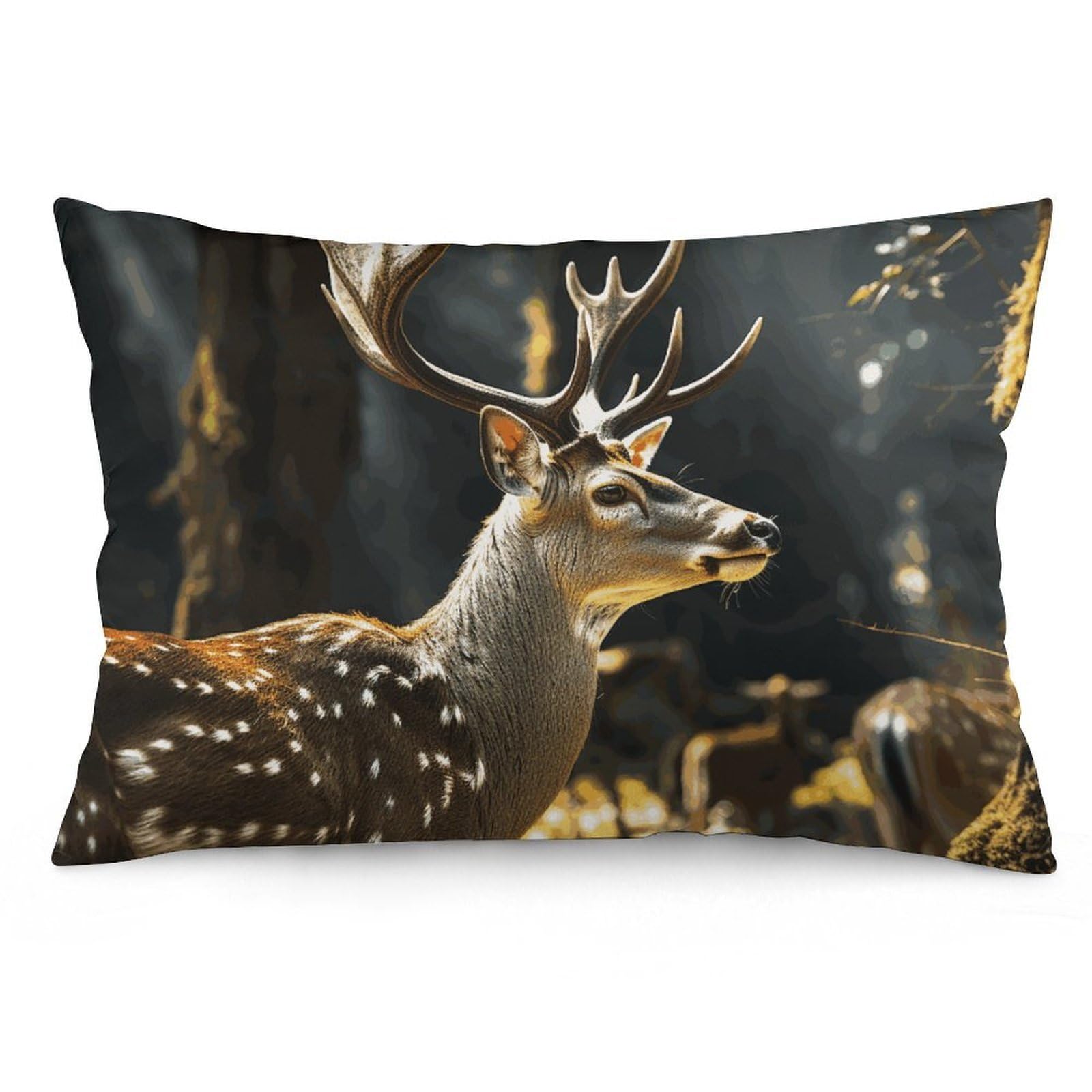 NTVOWPZO 2 Pack Decoration Throw Pillow Covers 20"x30" Pillowcases Covers Deer in Wild Pillowcases Modern Farmhouse Home Decor Sofa Cushions Covers for Couch Bed Living Room