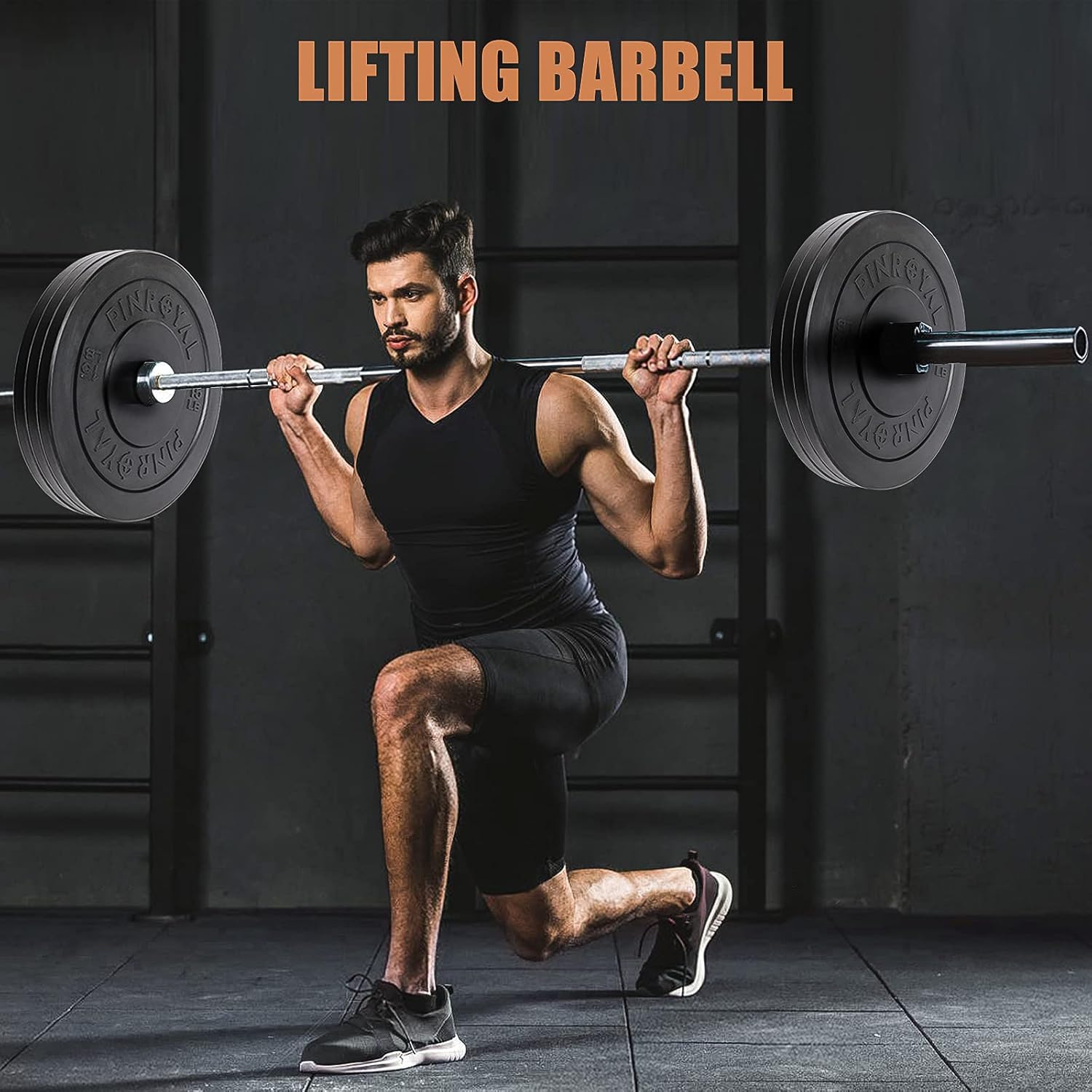 PINROYAL Bumper Plates 15LB Set, Olympic Weight Plates with 2 inch Stainless Steel Hub, Rubber Barbell Weights to Protect Floor, Smooth Strength Training Plates to Protect Bar from Scratches, Pair : Sports & Outdoors