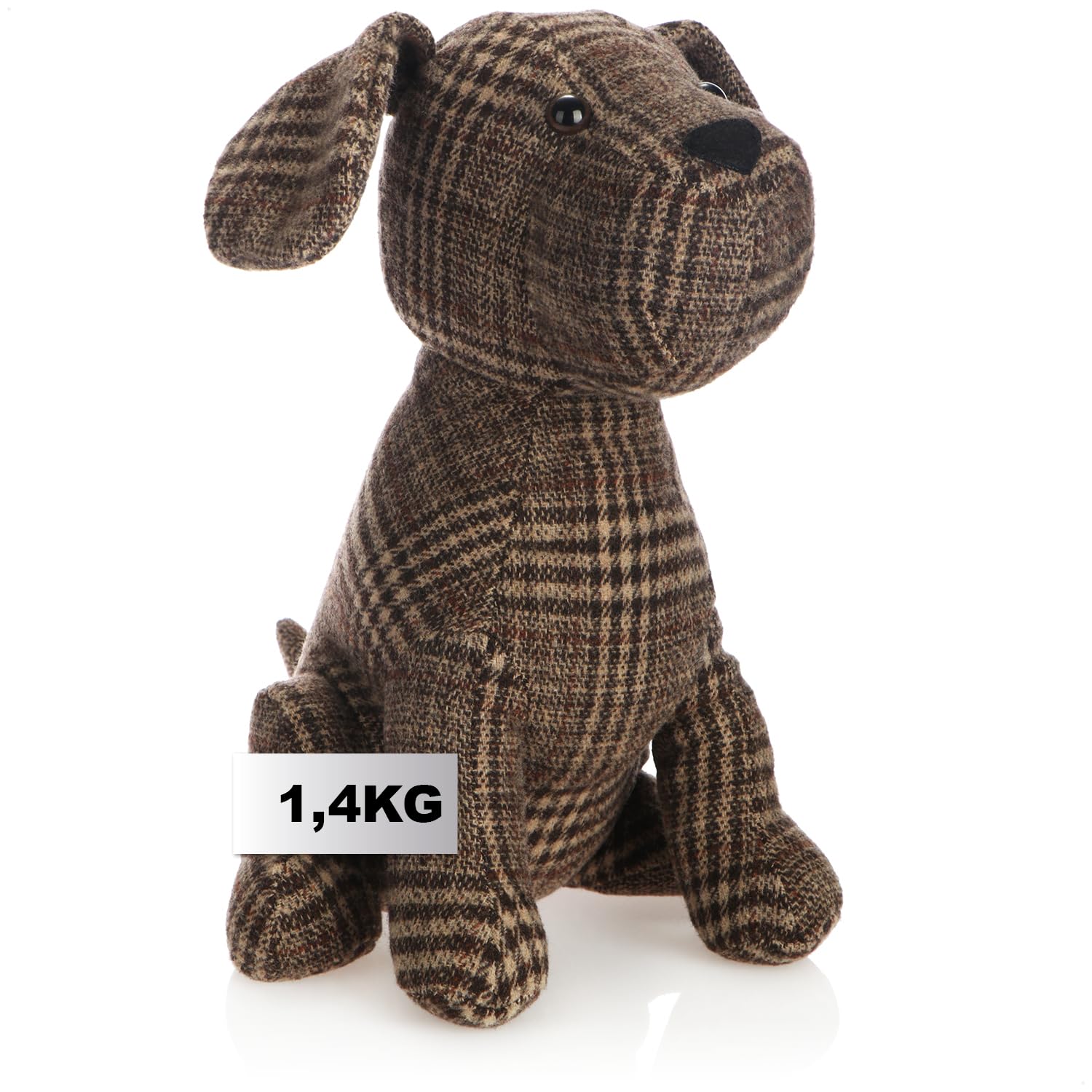 COM-FOUR® Türstopper - schwerer Türhalter - süßes Hundedesign - funktionelles Wohnaccessoire - Stopper für Fenster und Türen, optimal bei Durchzug (Hund Balu)