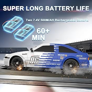 Amazon.co.jp: RCドリフトカーリモートコントロールカー 2.4ghz 1/16