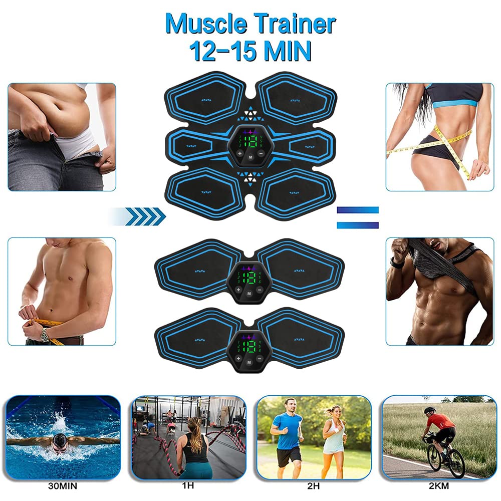 6 Korzystanie Z Trybu Wyświetlacz Led Stymulator Mięśni Ems Trener Brzucha I Biodra Usb Trening Fitness Abs Domowa Siłownia Wyszczuplanie Ciała Trener Talii