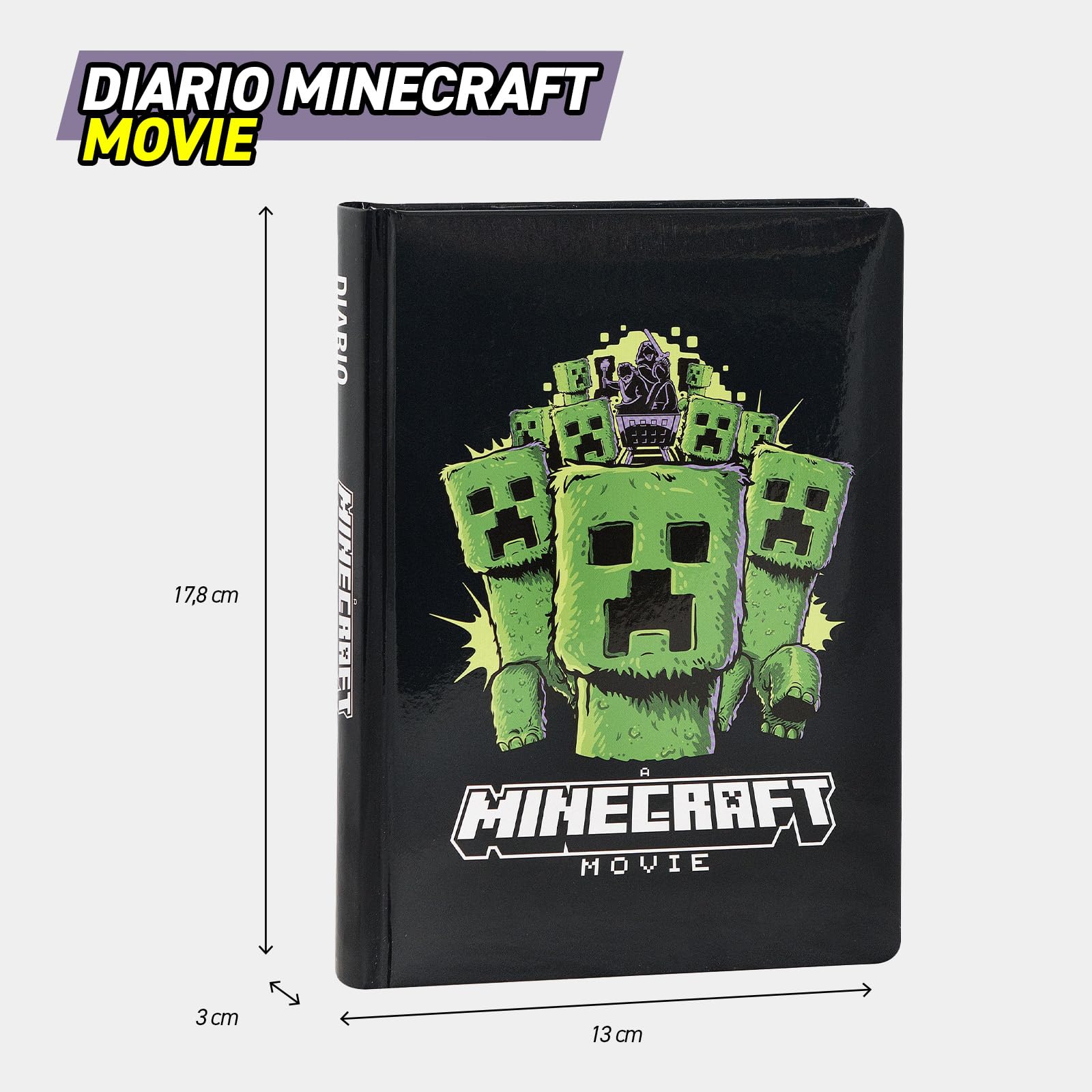 Franco Cosimo Panini Minecraft – Diario escolar oficial Minecraft, diario de 12 meses, ideal para la escuela primaria, con tapa acolchada y 320 páginas interiores impresas a color, 13 x 17,8 cm