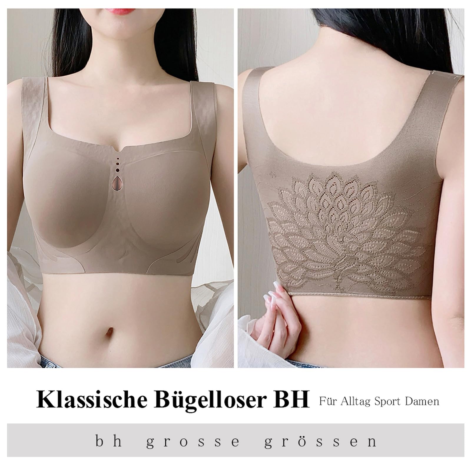 Sport BH Damen ohne bügel büstenhebe BH Baumwoll Bustier Damen