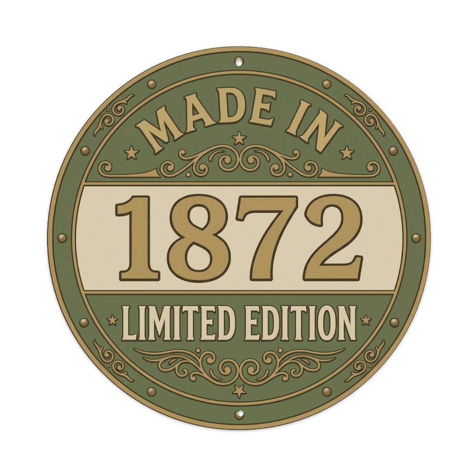 Okahys 8X8inch(20X20cm) Made In 1872 Limited Edition Metal Tin Sign