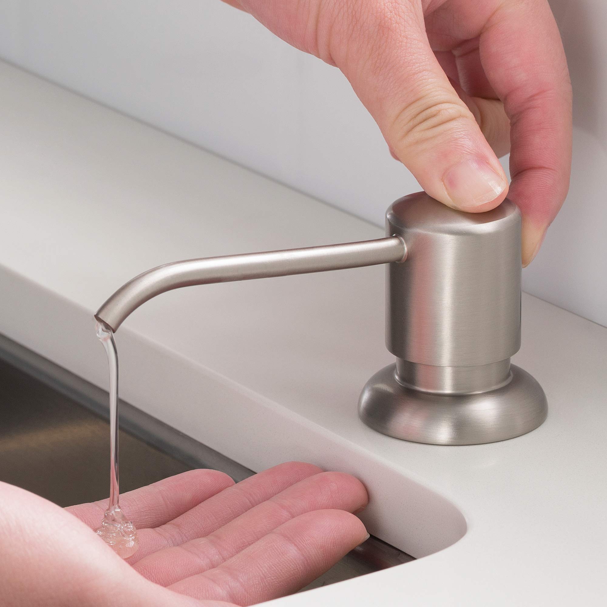 KRAUS Boden KSD-53SFS - Dispenser per sapone e lozioni da cucina, in acciaio INOX senza macchie