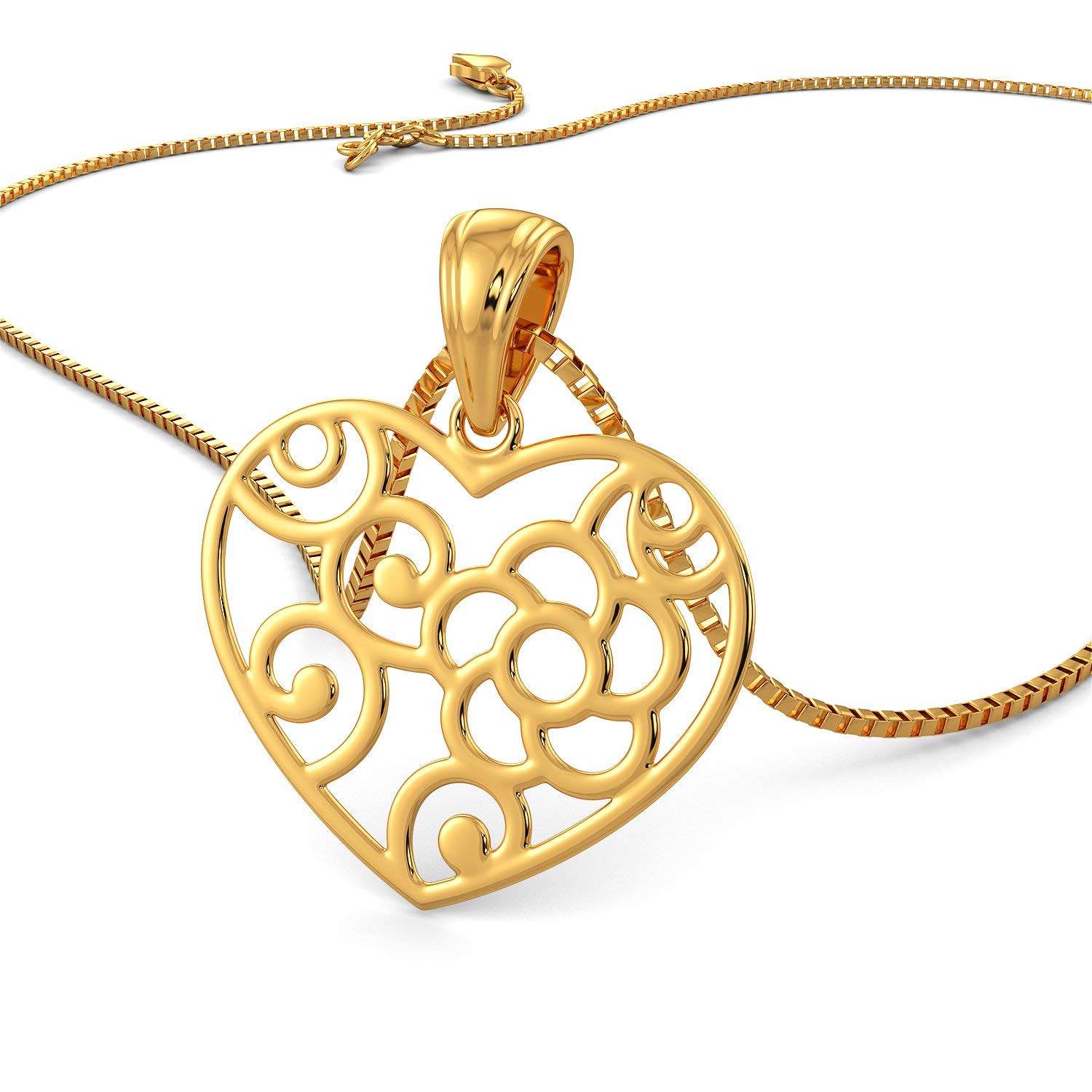 22k (916) Yellow Gold and Pendant for Girls
