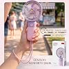 Asonic AFN24 Mini El Fanı - Şarj Edilebilir 250mAh Taşınabilir USB Fan, Çiçek Tasarımlı Sessiz Masaüstü Vantilatörü, Askı Aparatlı, Mor