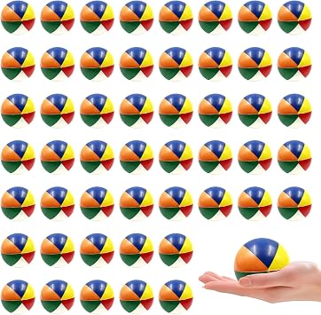 Mini Beach Balls Bulk Rainbow Blow Up Squeeze Ball 50 Pcs | 2.5 Inch Small Pool Water Games Accessory, Bright Colors Squeezable Balls, Summer Hawaiian Birthday Party