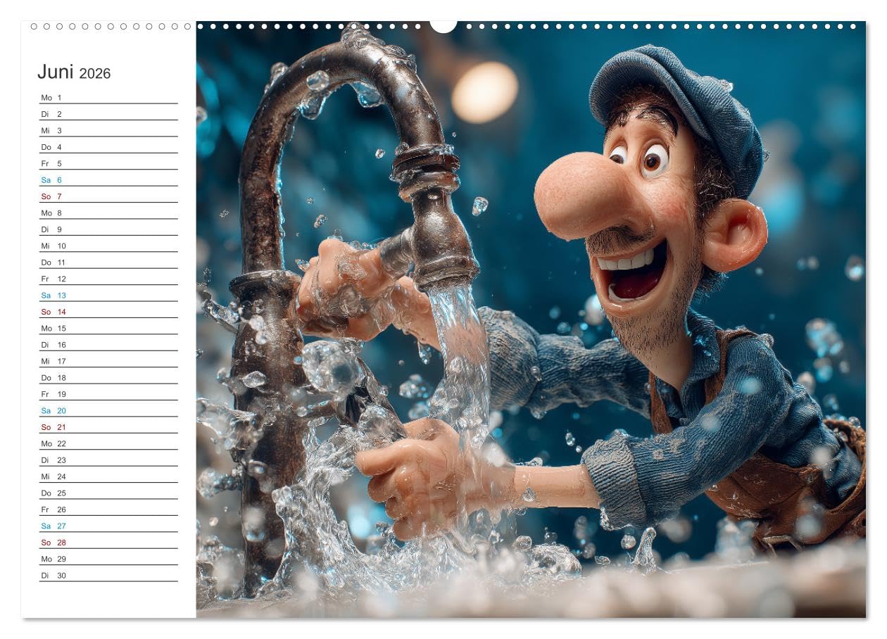Kaffee, Kabel, Katastrophen (hochwertiger Premium Wandkalender 2026 DIN A2 quer), Kunstdruck in Hochglanz: Dieser Handwerker-Humor-Kalender bringt mit ... oder in die Werkstatt. (CALVENDO Spass)