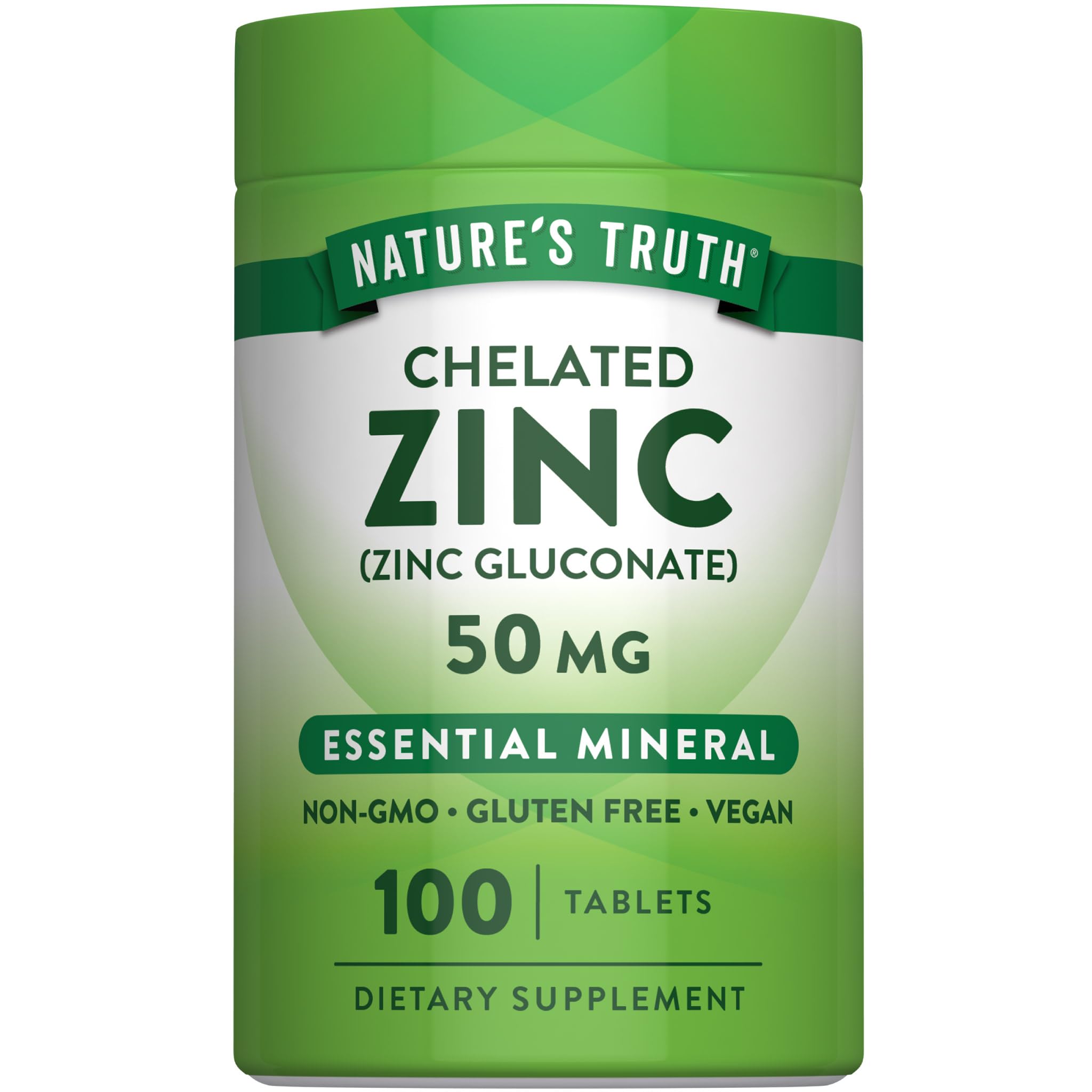 Amazon.com: Nature's Truth Chelated Zinc 50mg | 100 Tablets