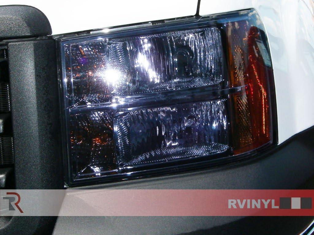 Rvinyl Headlight Tint Covers Compatible with Ford F-250 2005-2007 - Installation Kit