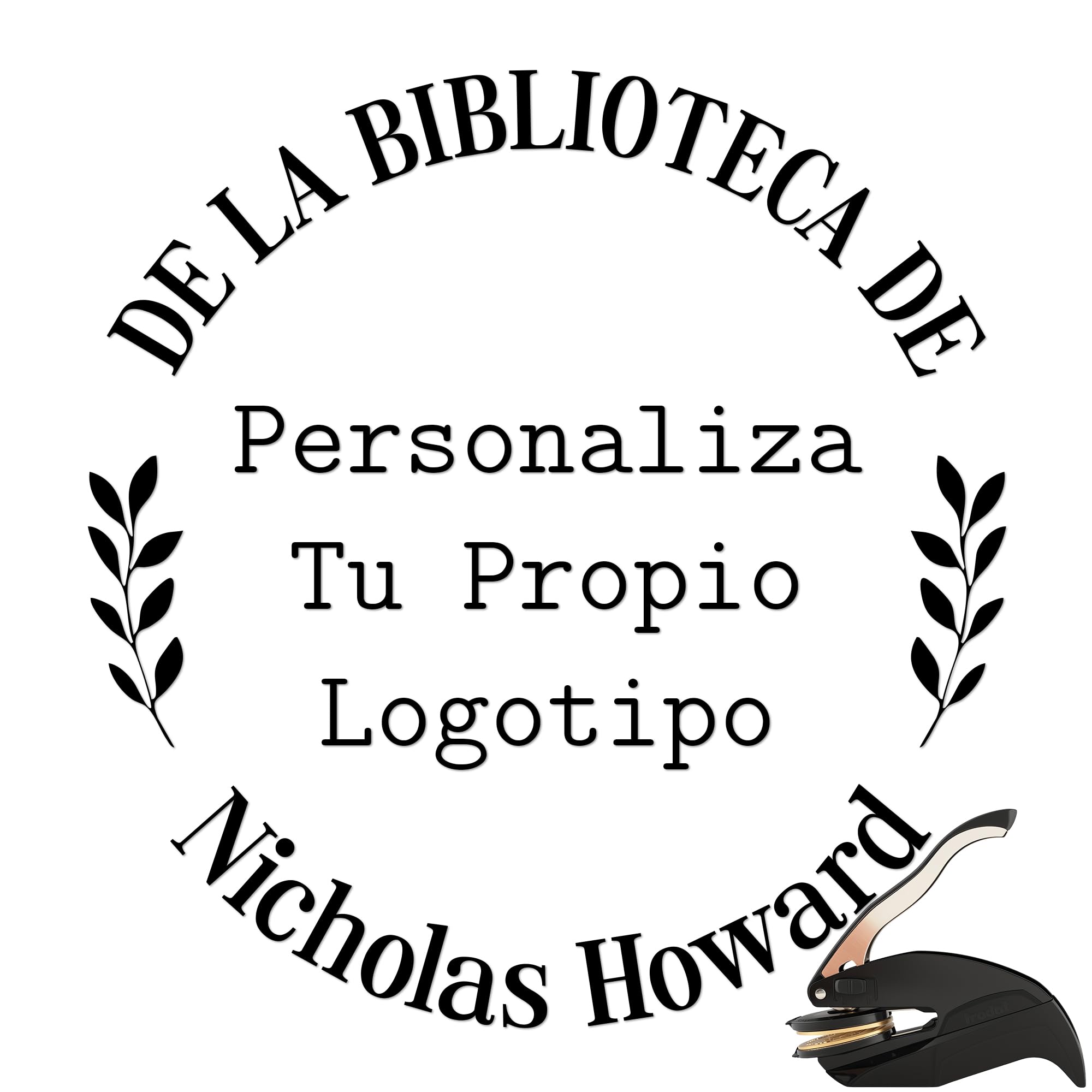 Easycosy Sello Libros Relieve Personalizado, Boda Embosador de Libros Ex Libris Personalizado, Sello en Relieve Personalizado con Nombre, Embosser para Libro