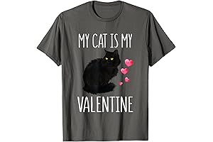 Black Cat Shirt: My Cat Is My Valentine