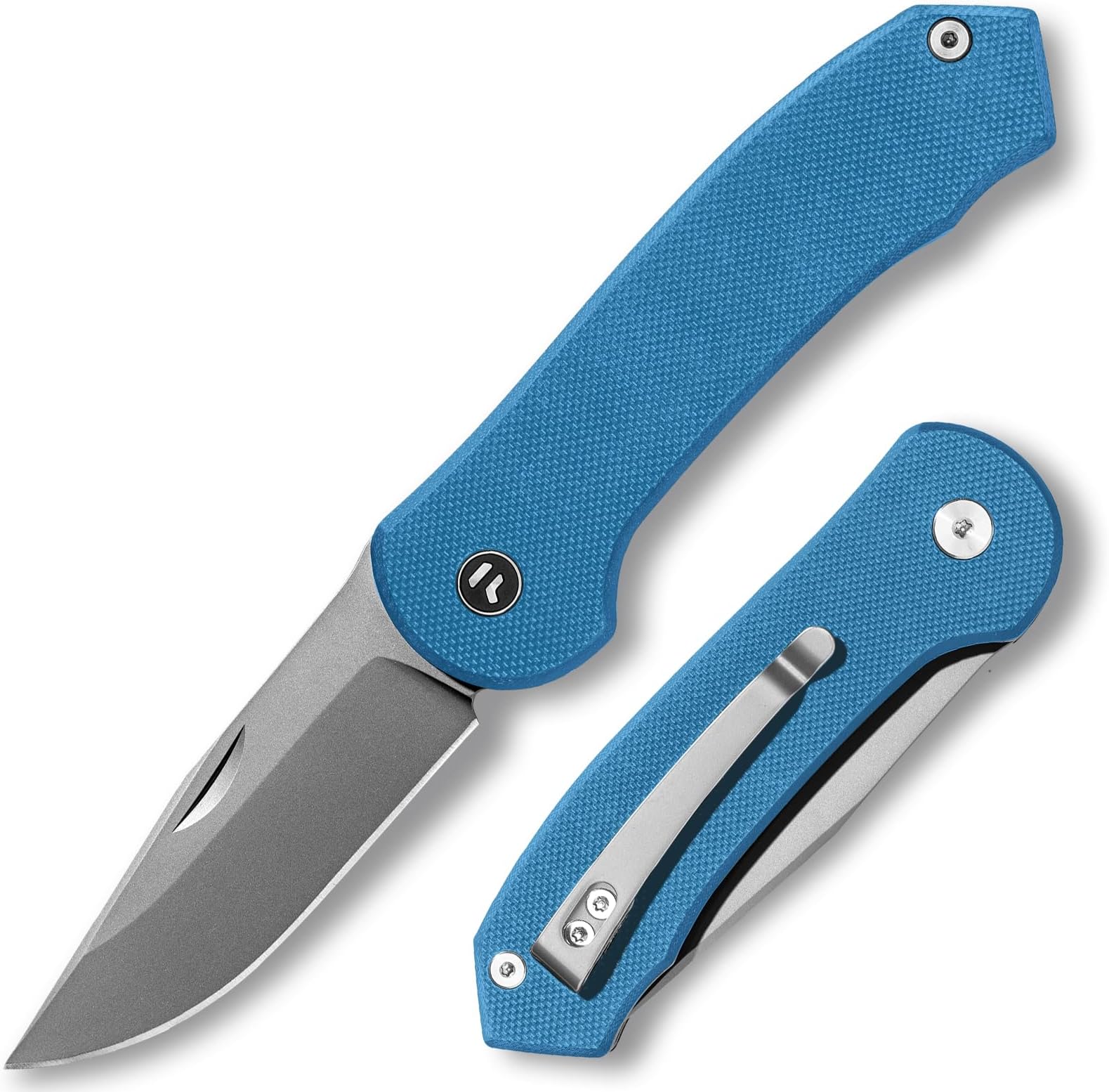 Folding Knife,2.85 Inch Pocket Knife with VG10 Steel Blade and G10 Handle,Sharp Folding Pocket Knife for Men and Women,Camping Knife with Clip for Hunting Survival, Blue