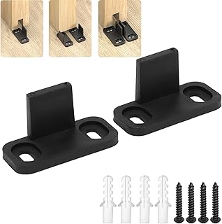 Guide de porte coulissante, guide de sol de porte de grange, pièces de quincaillerie de guide inférieur réglable non fendu,guide de plancher porte coulissante