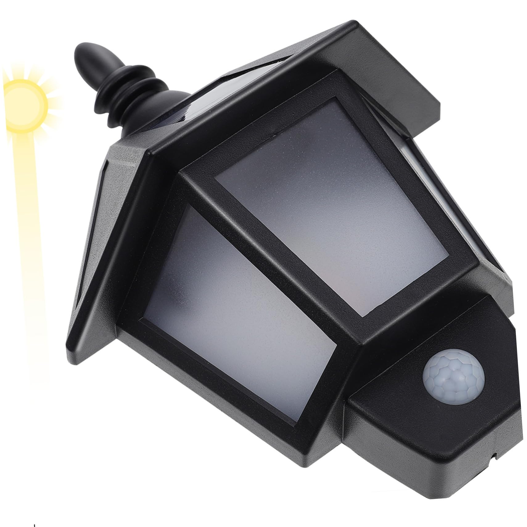 Baluue Solar Wandleuchte für Außen mit Ip55 Abs Material LED Beleuchtung für Innenhof und Blumenbeet 3.2v 500ma Batterie 5v 100ma Solarpanel
