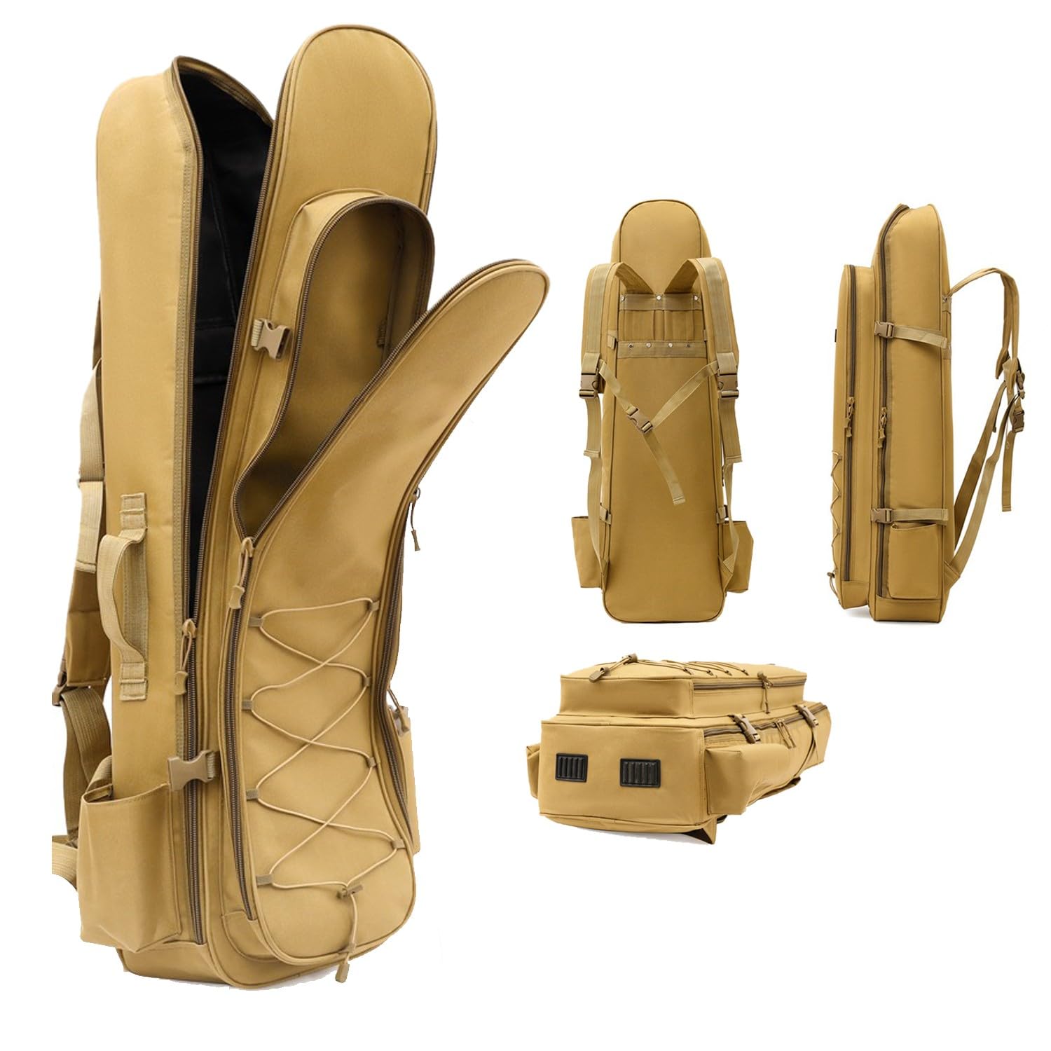 Bolsa Táctica De Escopeta 39" 47" Bolsa Larga para Escopeta Bolsa para Doble Rifle, Bolsa De Pistola Larga Táctica con Correa para El Hombro Ajustable para Armas Airsoft