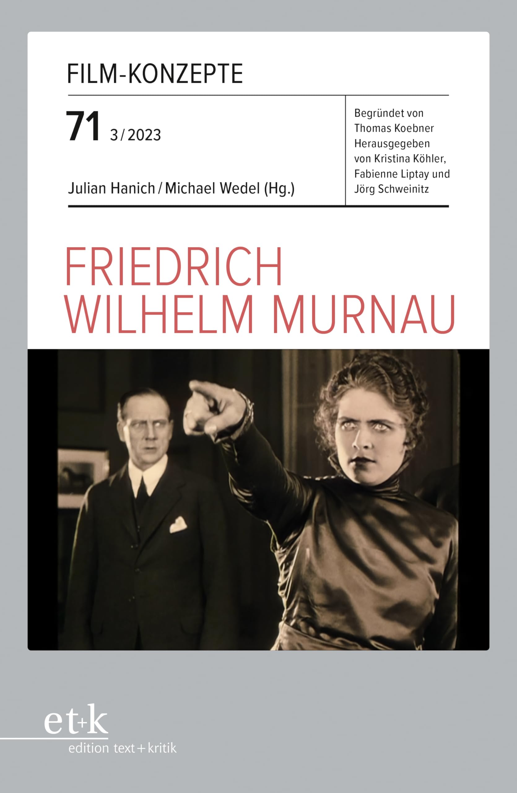 Film-Konzepte 71 F.W. Murnau édition allemande livre broché d'analyse cinéma