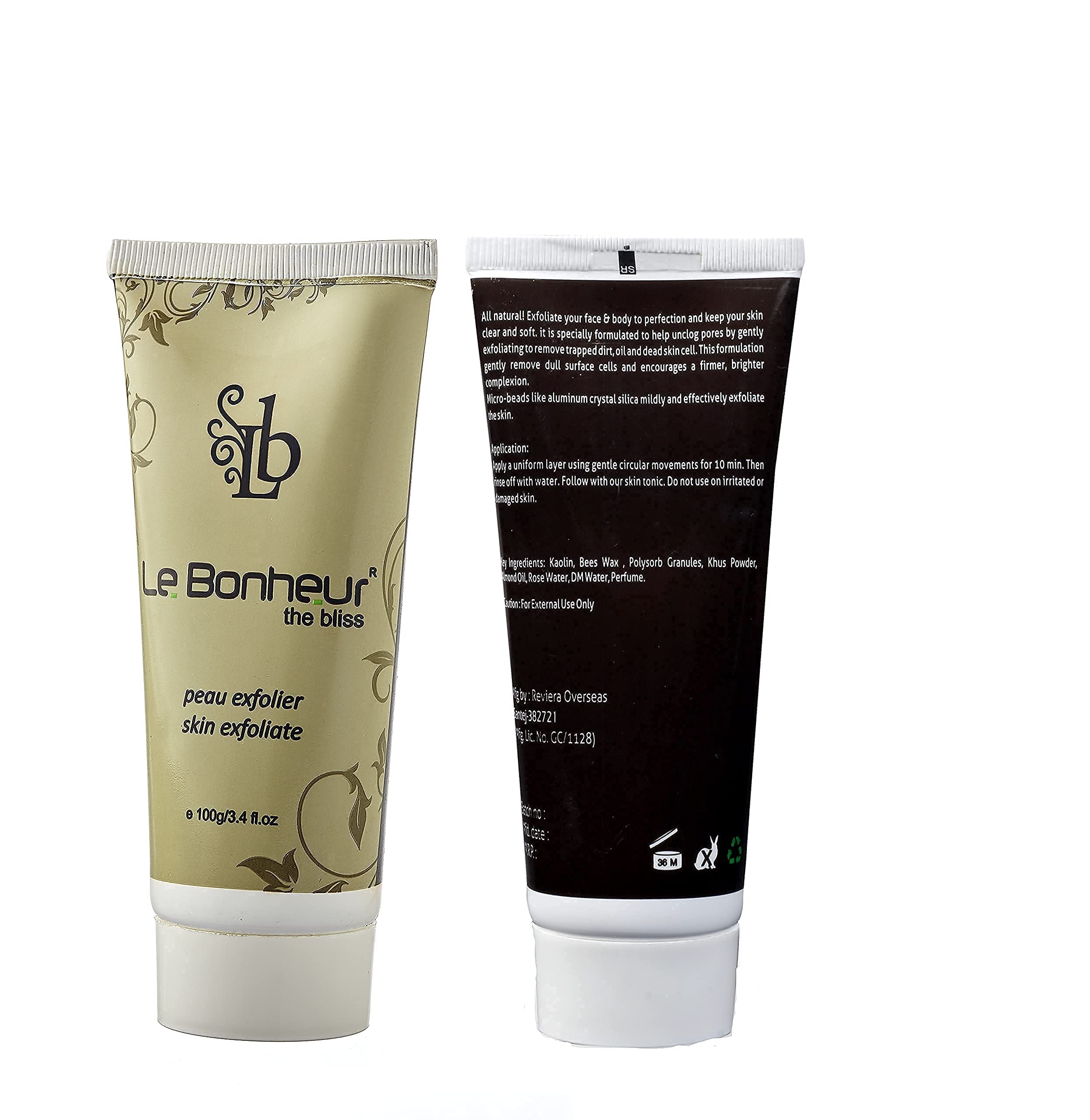 Le Bonheur Peau Exfolier Skin Exfoliate | De-Tan Glow Face Pack & Scrub 2 in 1 | Men & Women |100 gram 3