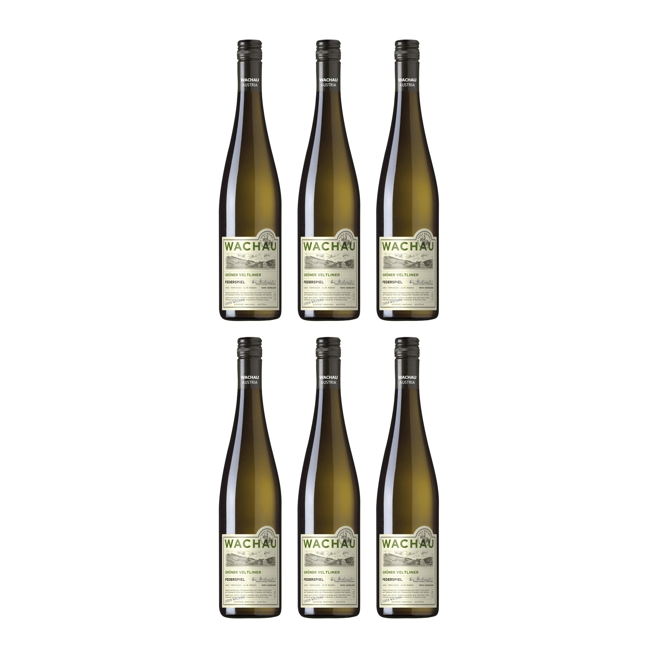 Domäne Wachau Wachau Classic Grüner Veltliner Federspiel trocken Weisswein Wein Österreich inkl. FeinWert E-Book (6 x 0.75 l)