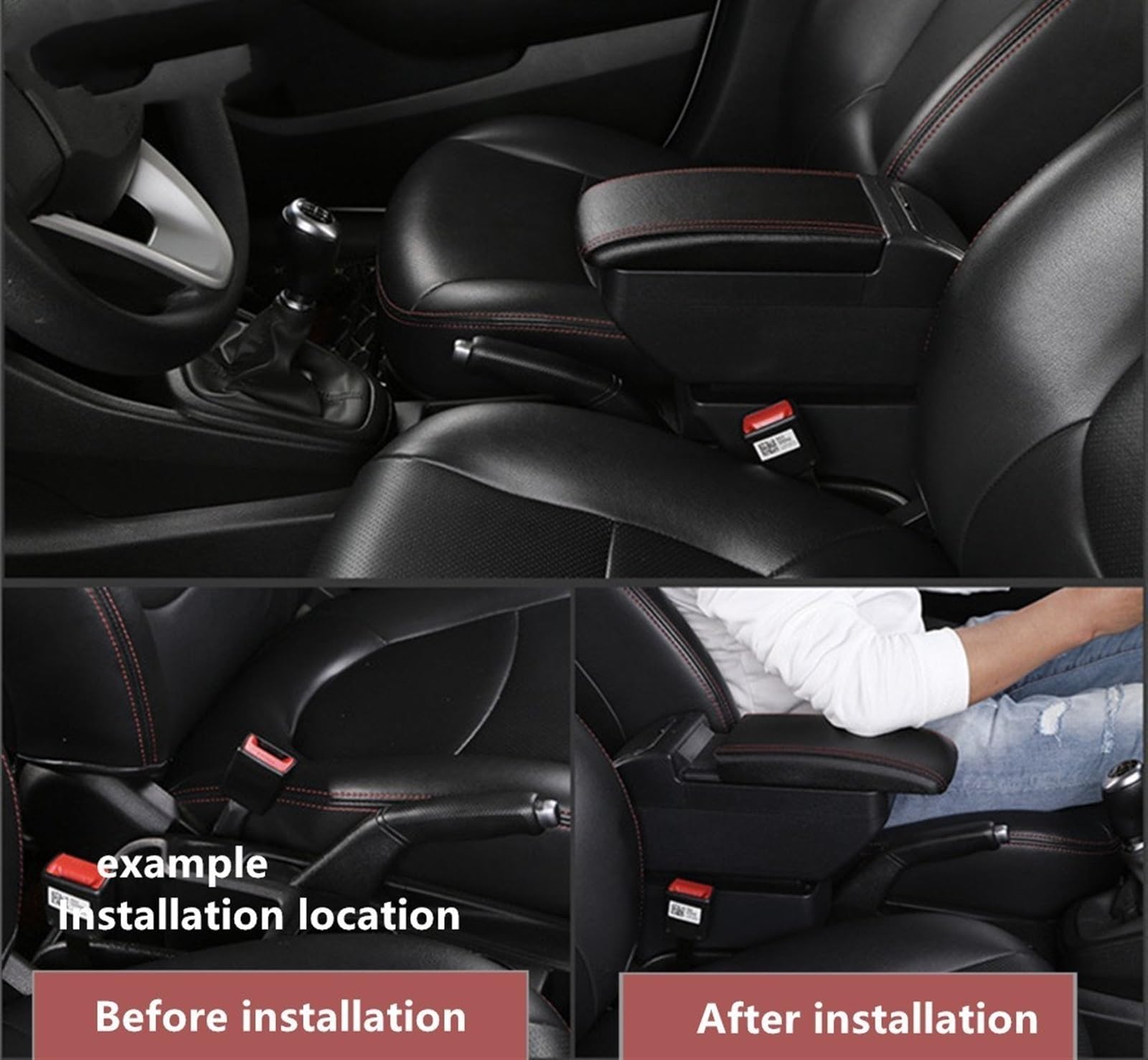Bracciolo Centrale A Doppio Strato Con USB Per Daihatsu Sirion/Materia 2007-2015 - Organizer Vassoio Portaoggetti