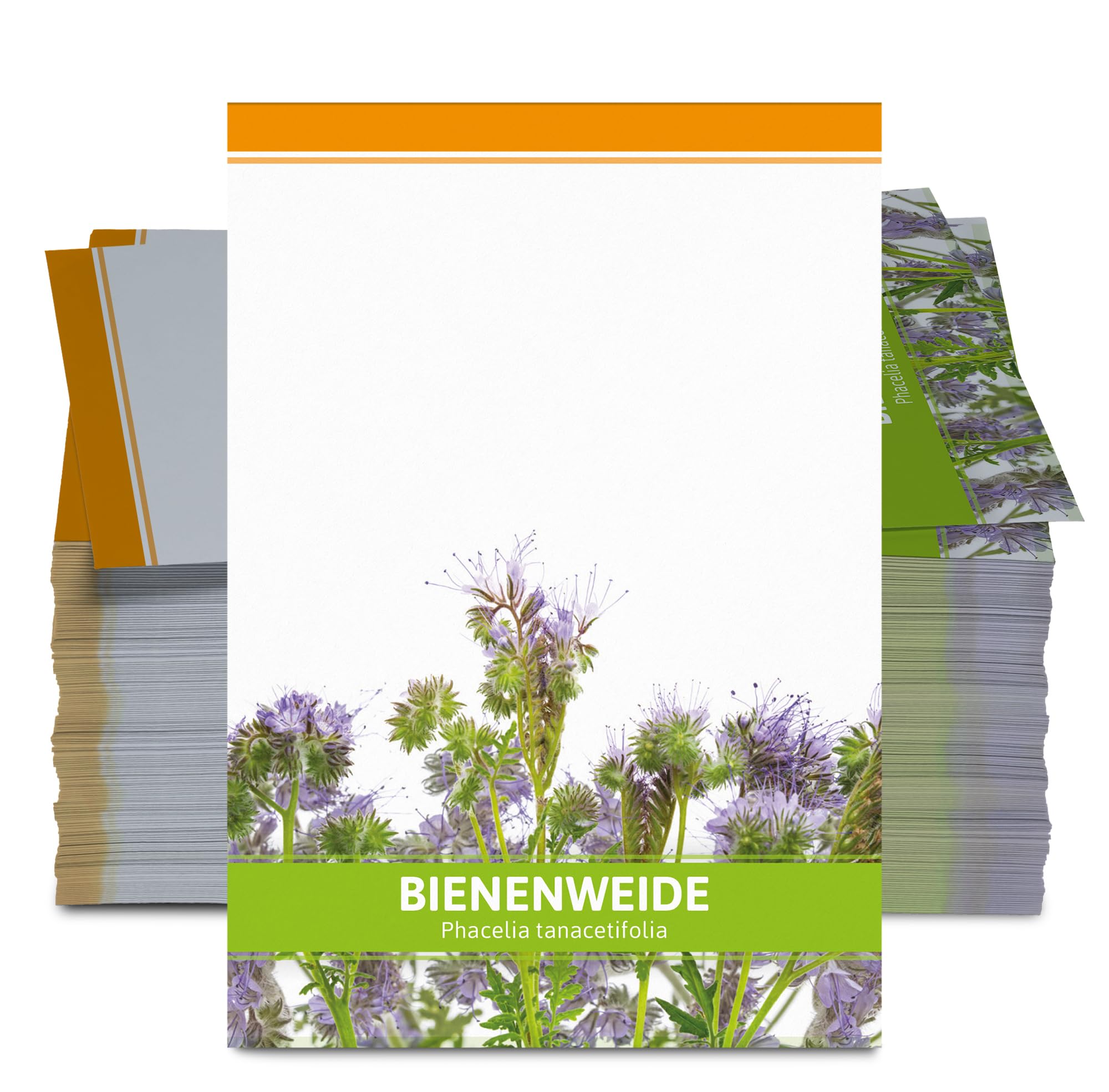 FLORTUS Bienenweide für Gastgeschenke (100 Stück) | Phacelia Blumensamen für Bienen & Insekten als Dankeschön Geschenke & Werbegeschenke