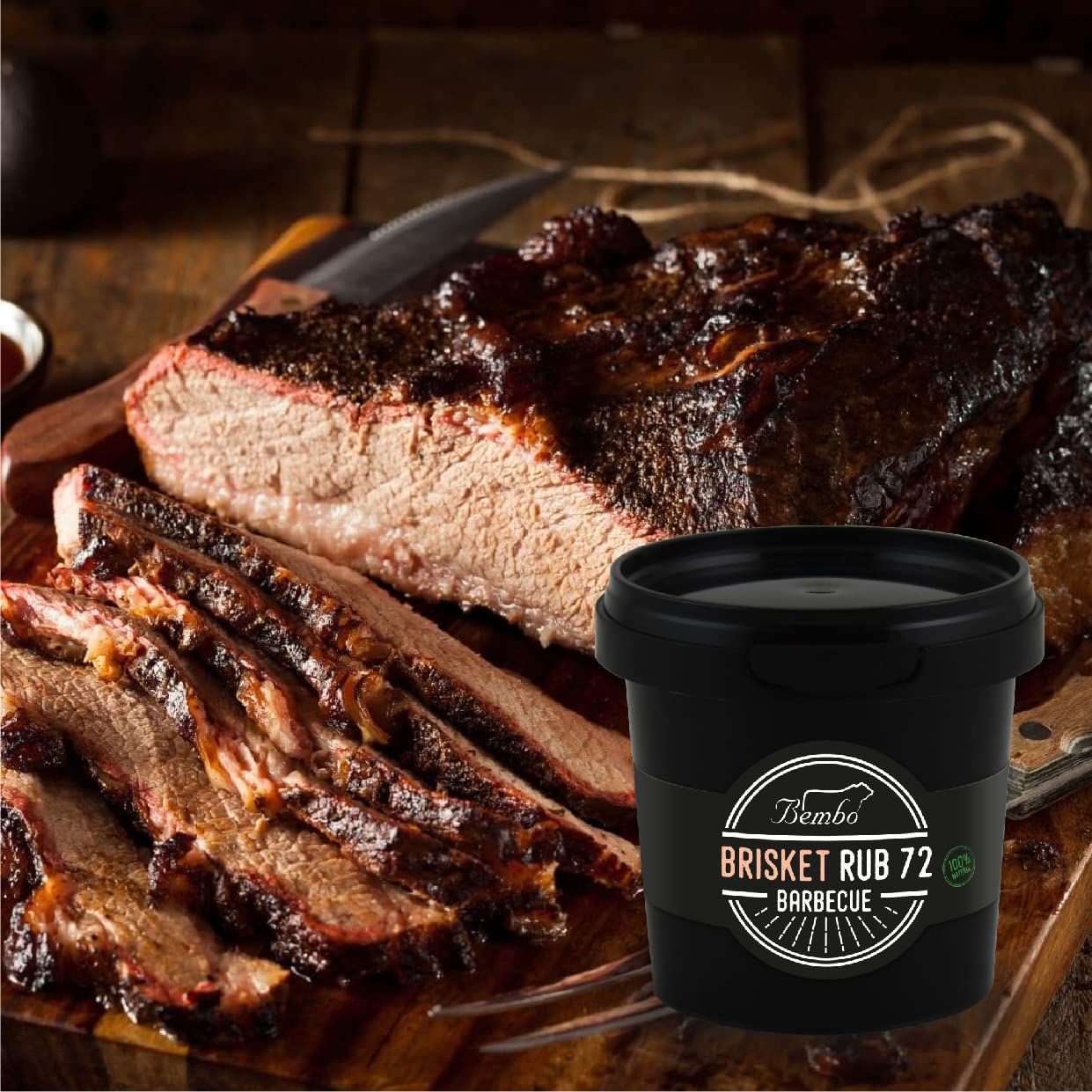 BBQ Brisket Rub Bembo – Mezcla de Especias para Pecho de Ternera – Marinada Seca Barbacoa – Ideal para Ahumado y Cocción Lenta – Made in Italy – 230 g - 5
