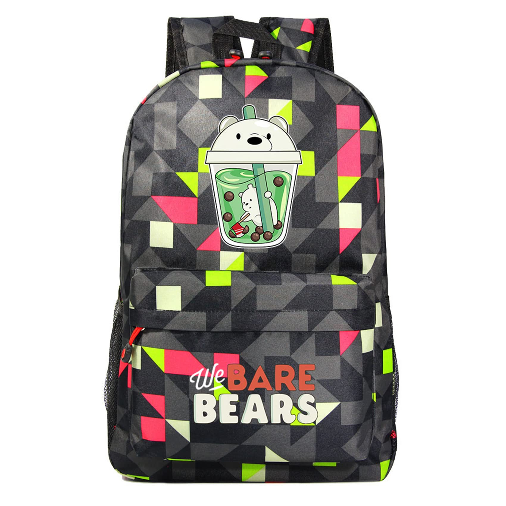 We Bare Bears Large Capacity Backpack-Lightweight Travel Knapsack Classic Bookbag for University