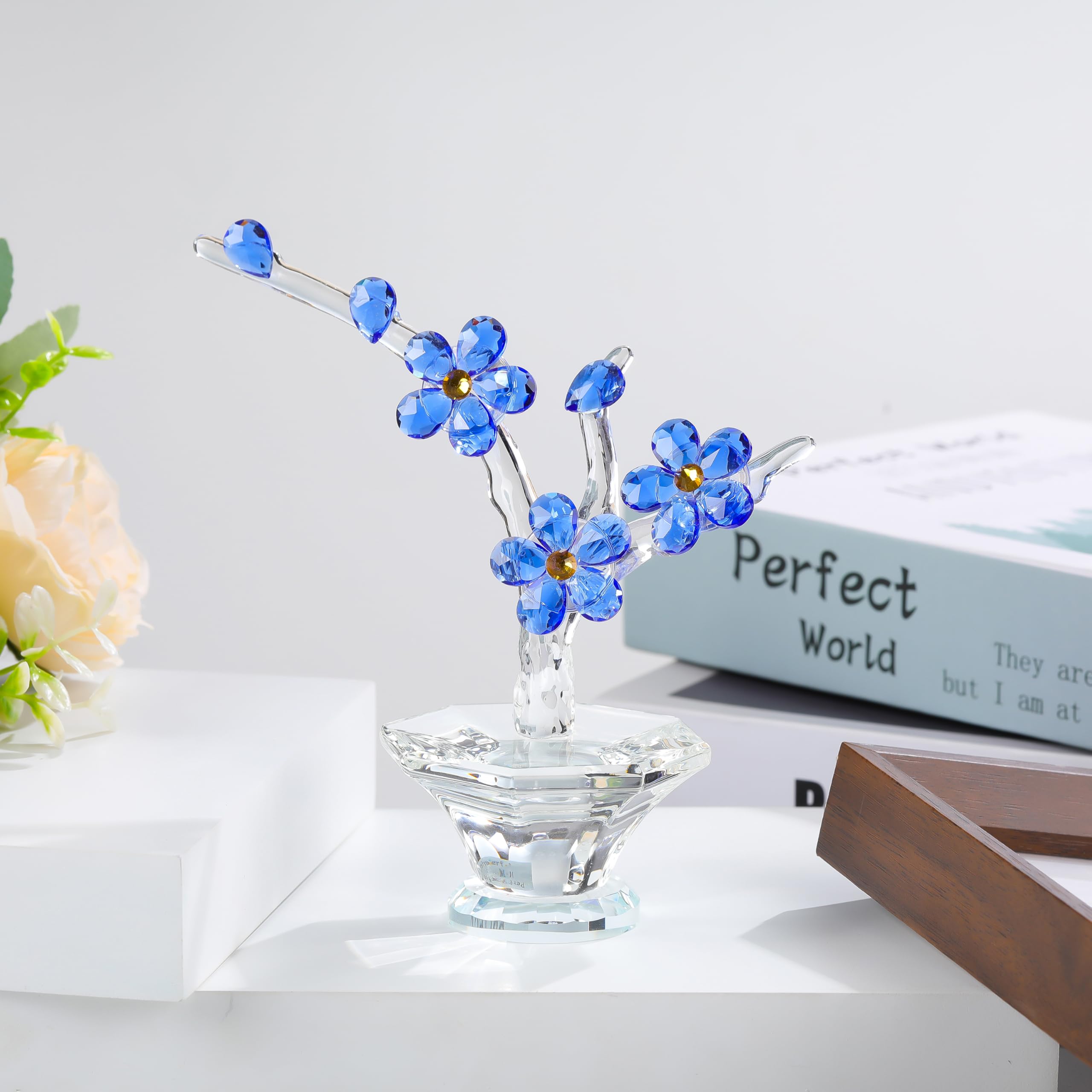 Amazon.co.jp: Qianwei 桜 クリスタルフラワー 茎付き - ガラスの花
