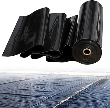 Image HDPE Pond Liner Foldable 3 * 4m,Rubber Pond Liner,Black Pond Skins Liner For Water Garden,Koi Ponds,Streams Fountains,Terrarium Streams,Tear-Resistant Impermeable Film(40S - 0.4MM)