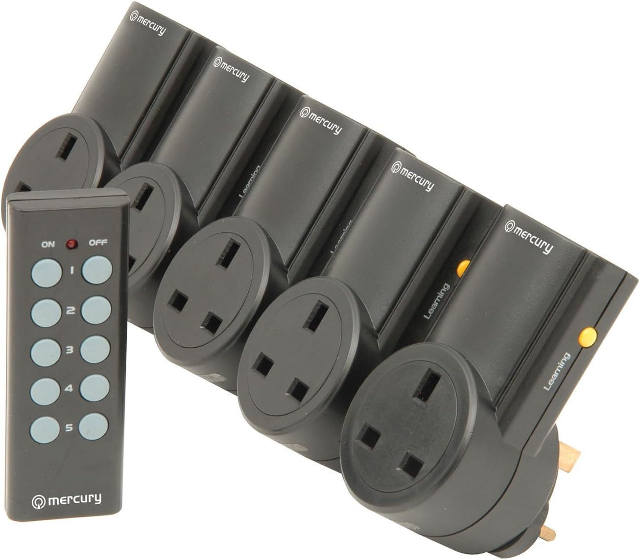 Mercury 350.115UK wireless remote control mains socket adapter 30m range
