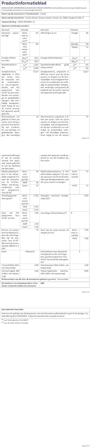 Candy Smart CSWS 4852DE/1-11 Lavasciuga, 8+5 Kg, 1400 Giri, Connettività NFC, Opzione Vapore, Rilevatore Kg, Classe D, 60x53x85 cm, Bianco Candy Smart CSWS 4852DE/1-11 Lavasciuga, 8+5 Kg, 1400 Giri, Connettività NFC, Opzione Vapore, Rilevatore Kg, Classe D, 60x53x85 cm, Bianco