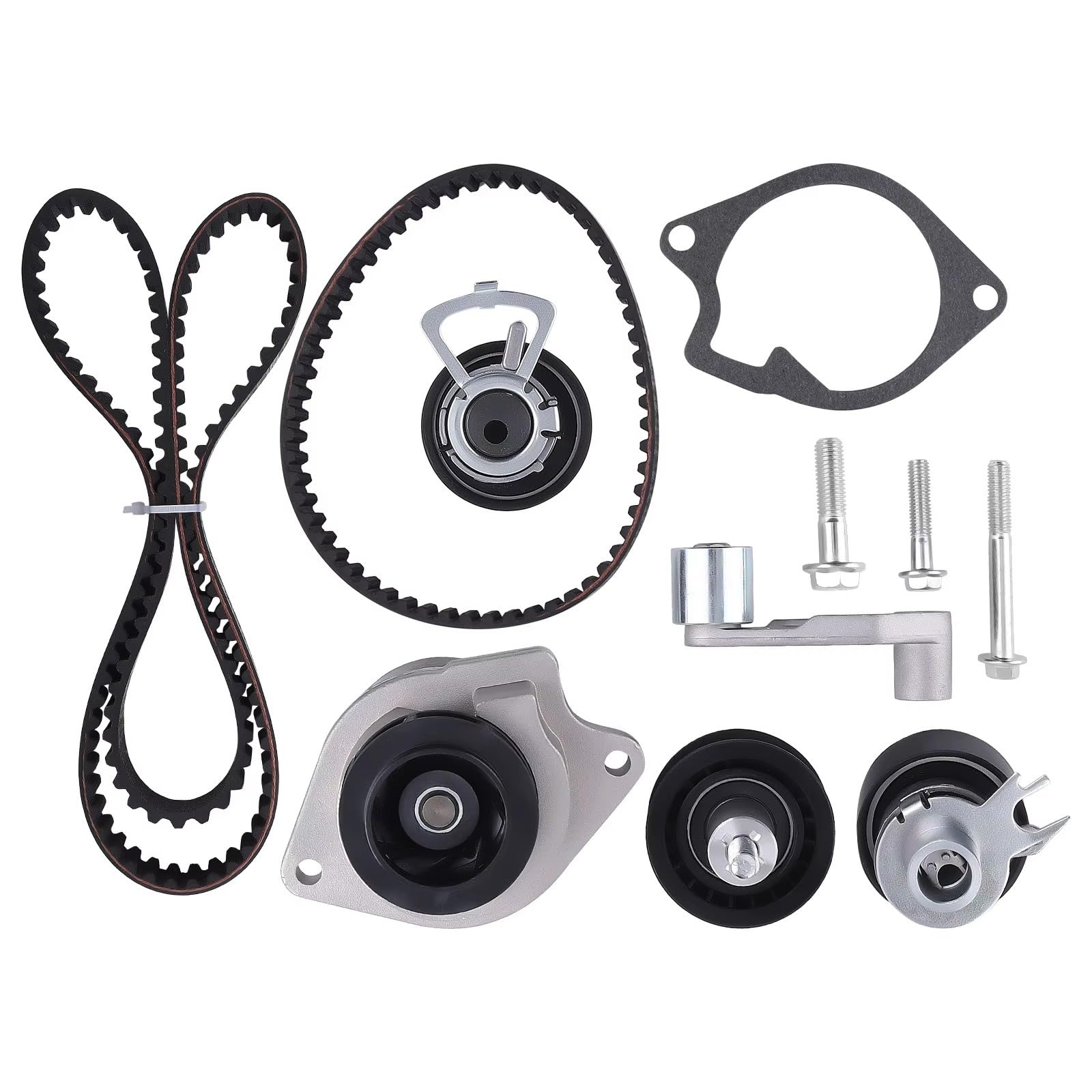 Compatible Con Seat Para Leon 2000-2006 Para Toledo 2000-2006 Tensor Correa E Transmisión Ventilador Alternador KP25565XS- 036198119H 5516XS Kit Distribucion Auto