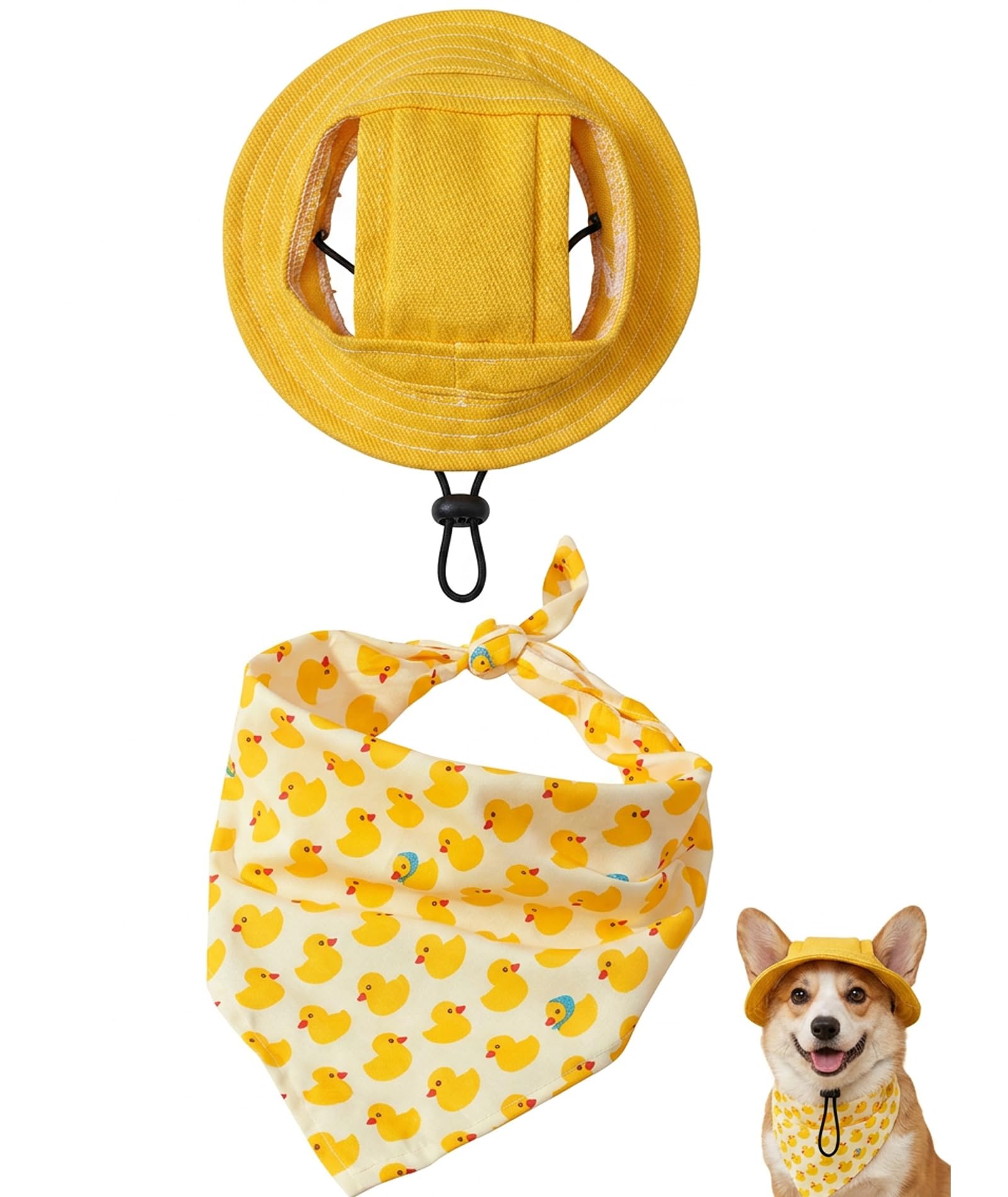 2-Piece Dog Hat and Cat Hat, Cat Collar, Dog Cap and Bandana Set, Matching and Neck Scarf Combo for Pet Photography Styling and Outdoor Walks-image-24