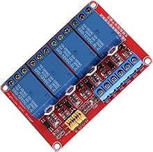 Uadme 4 Channel Relay Module, DC 12 V Relay Module with Optocoupler Isolation High and Low Level Trigger, Electronic Relay Optocoupler Relay Module, Strong Driving Capability