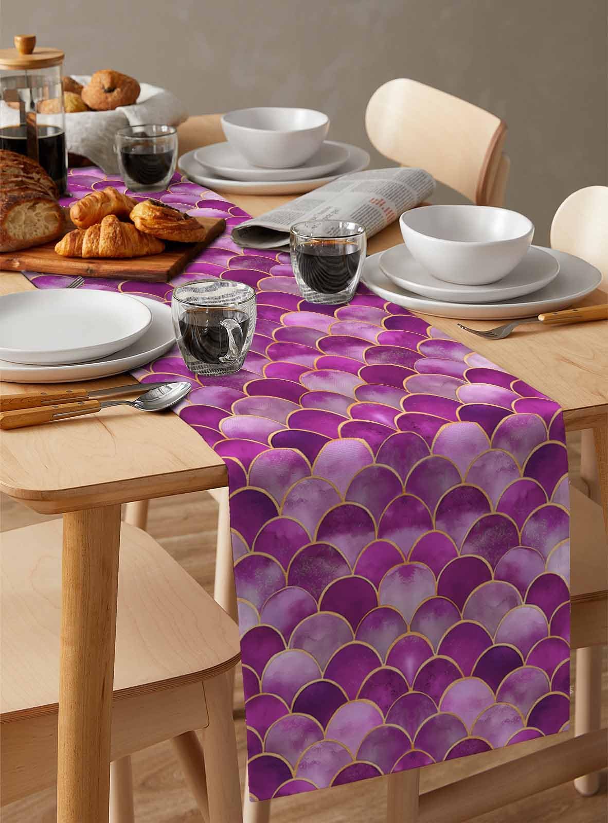 purple dresser runner Amazon.com: Table Runner Retro Purple Wavy Lines Ocean Table Runners  Dresser Scarves Holiday Kitchen Dining Table Decoration for Home Party  Indoor 18x72 Inch: Home & Kitchen